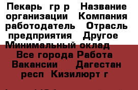 Пекарь– гр/р › Название организации ­ Компания-работодатель › Отрасль предприятия ­ Другое › Минимальный оклад ­ 1 - Все города Работа » Вакансии   . Дагестан респ.,Кизилюрт г.